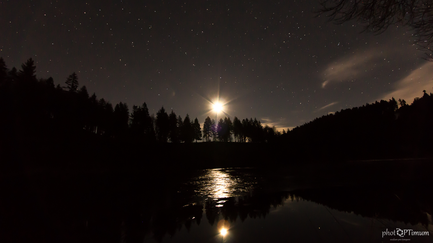 Nonnenmattweiher bei Nacht