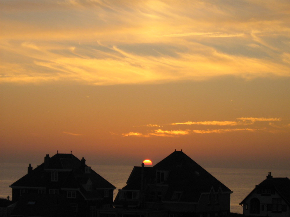 Noordwijk im Sonnenuntergang