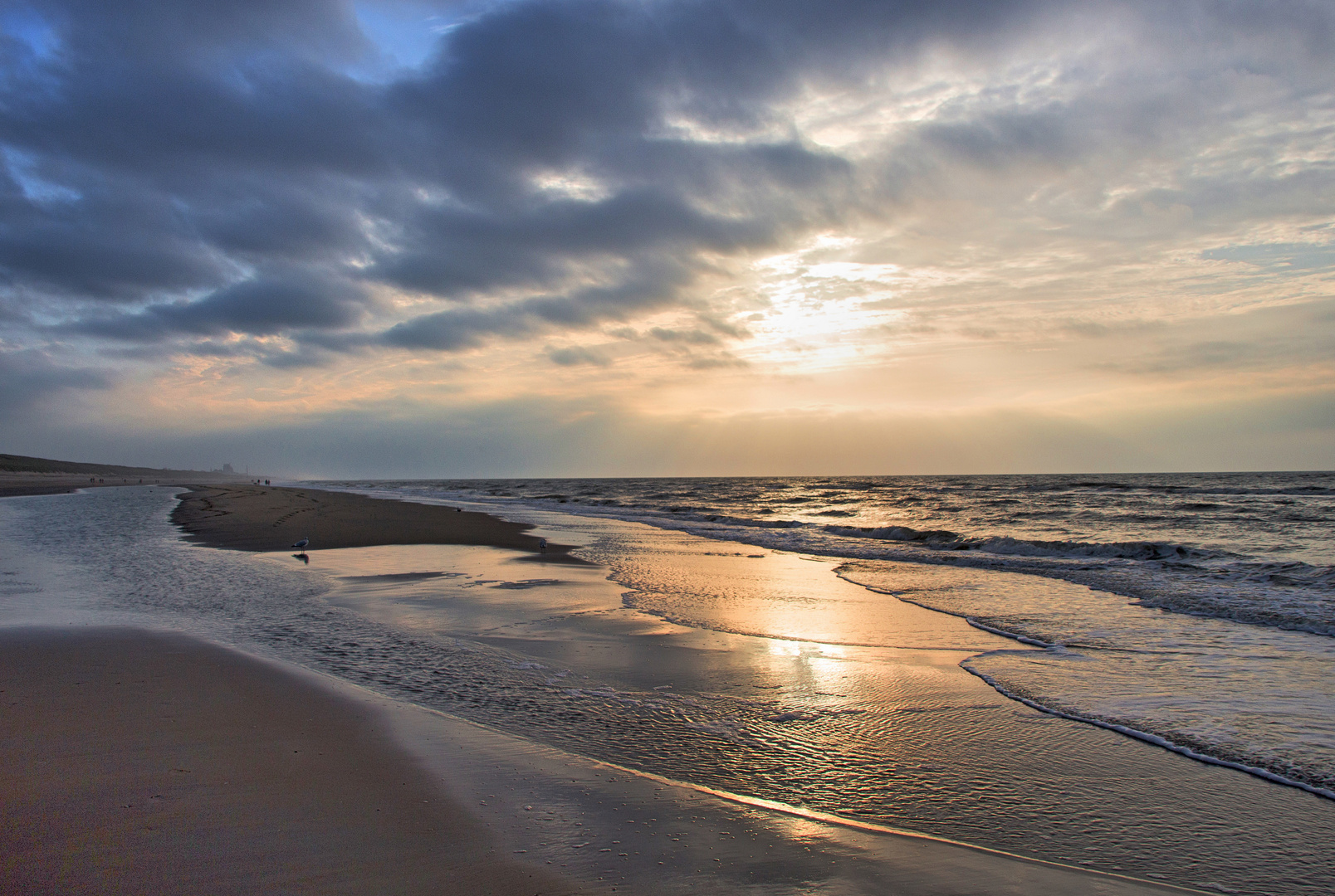 Noordwijk Strand am Abend