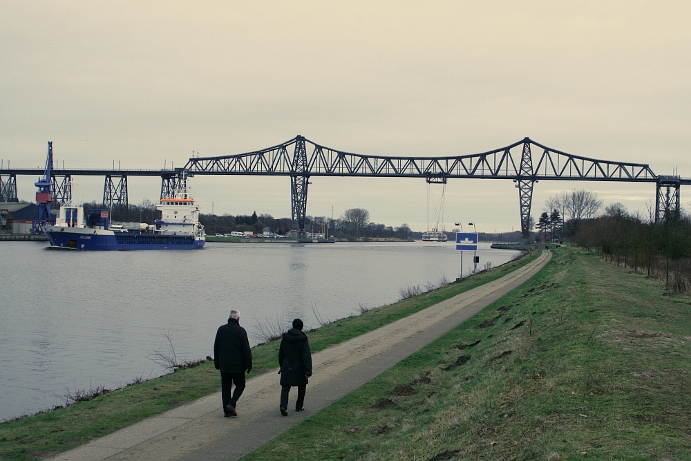 Nord-Ostsee-Kanal, Hochbrücke bei Rendsburg, Schwebefähre