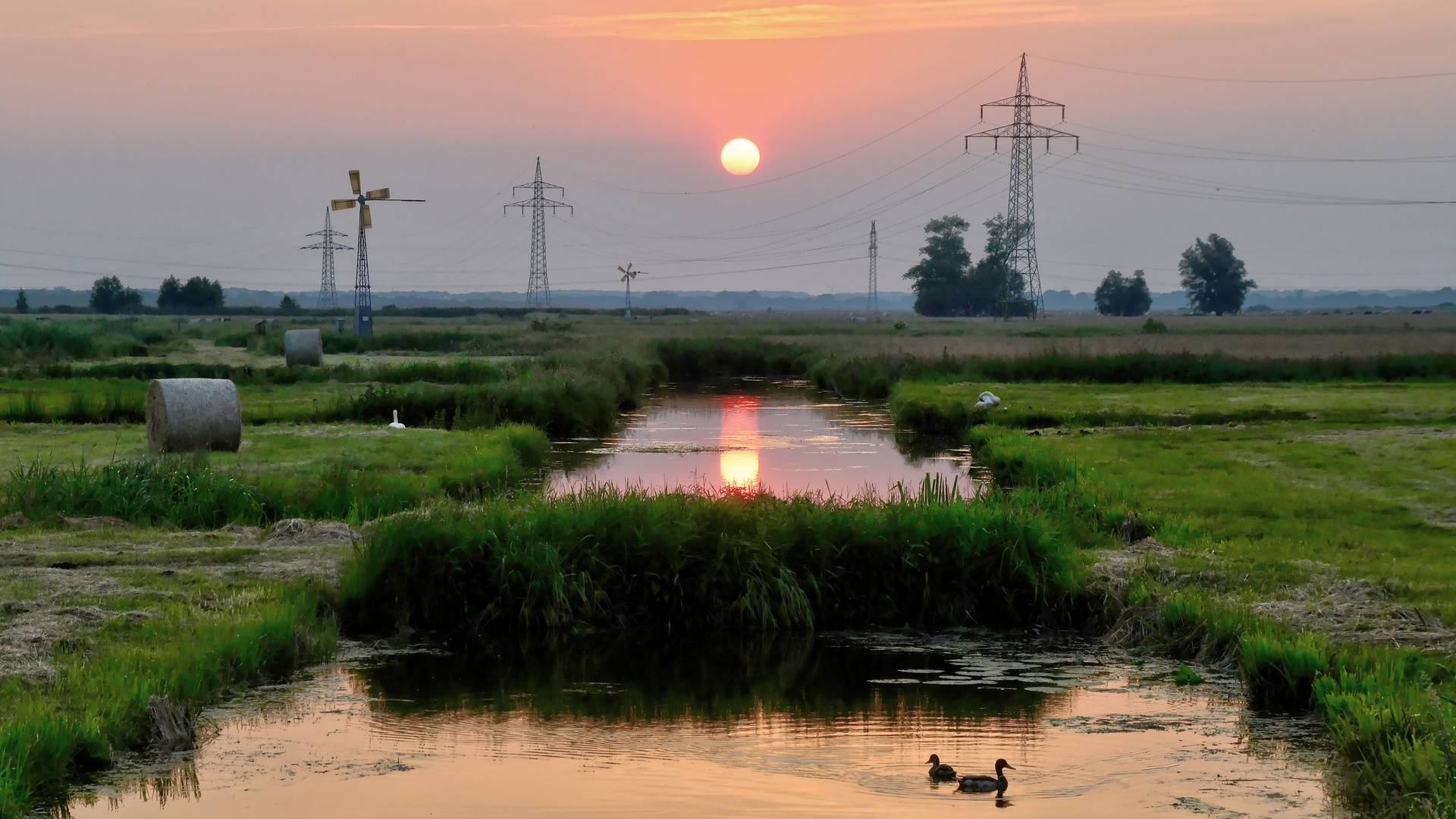 Norddeutsche Tiefebene im Abendlicht