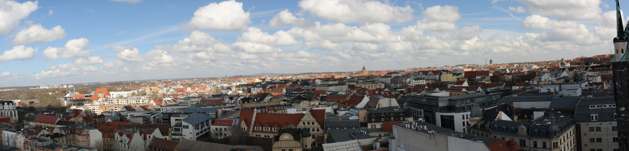 Norden von Halle aus der Vogelperspektive