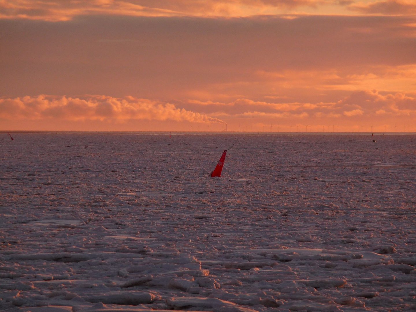 Norderney Nordsee eingefroren