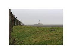 Nordfriesische - Impressionen " Blick, zum Leuchtturm Westerheversand..."