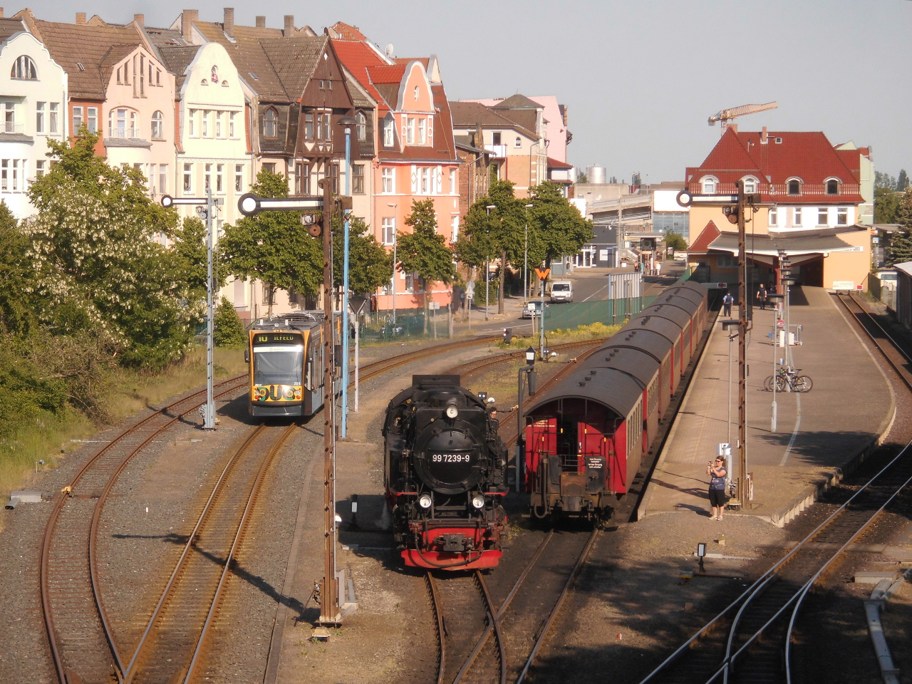 Nordhäuser HSB Bahnhof im Abendlicht 1.