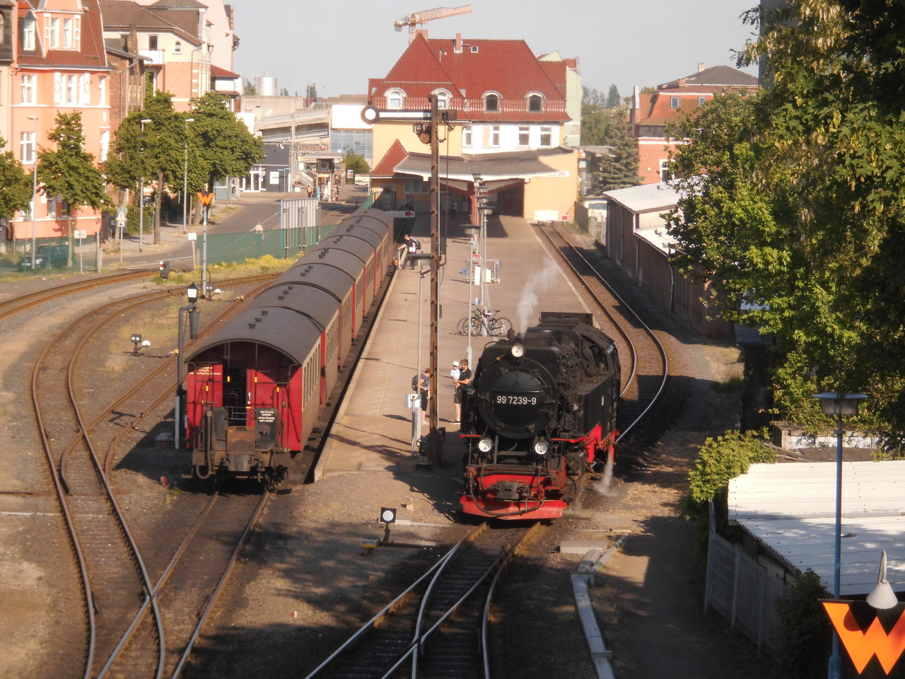 Nordhäuser HSB Bahnhof im Abendlicht 3.