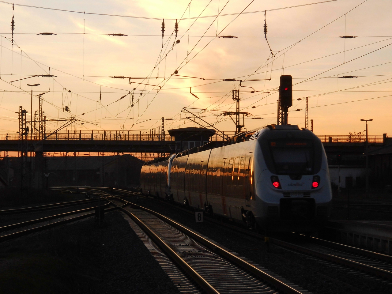 Nordhäuser Sonnenuntergang mit Abellio Hamster.