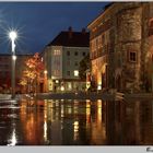 Nordhausen am Harz, Markt am Rathaus  am Abend (1)