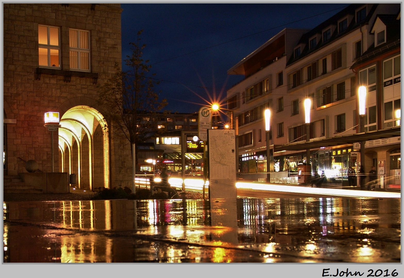 Nordhausen am Harz, Markt am Rathaus  am Abend (2)