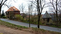 Nordhausen, Wallrothstraße, Altendorfkirche und Pfarrhaus