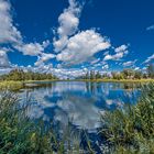 Nordisches Licht am See (Litauen)