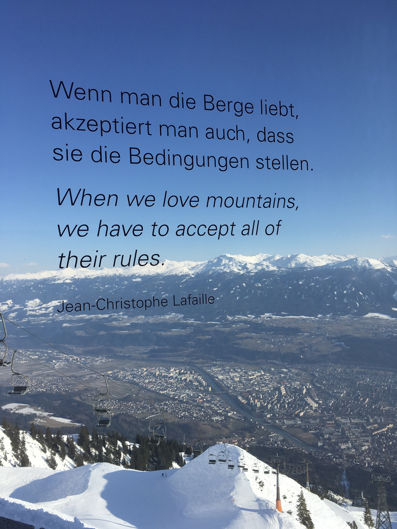 Nordkette, Innsbruck - words of wisdom :))