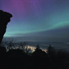 Nordlicht am Brunhildisfelsen im Taunus