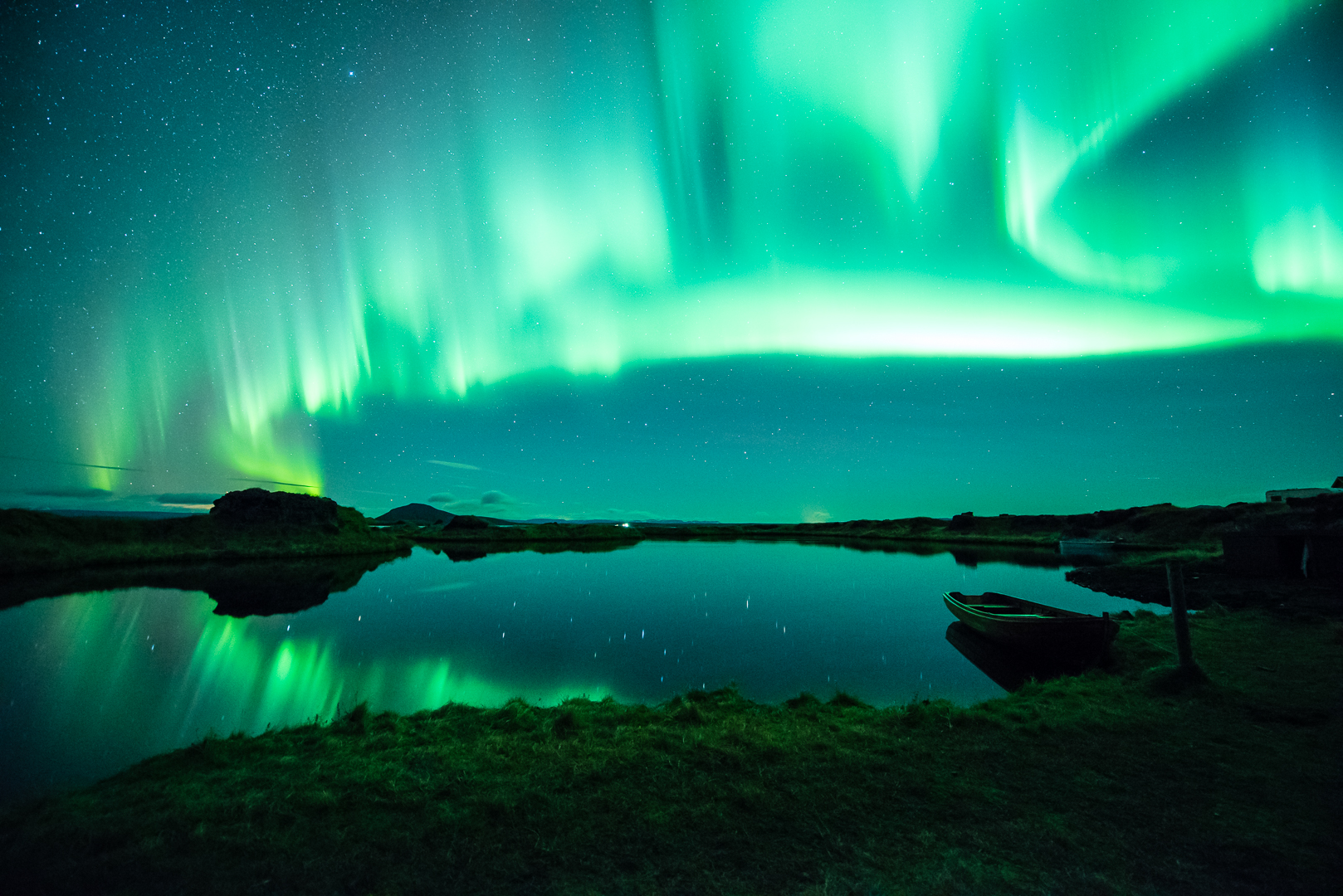 nordlicht am myvatnsee