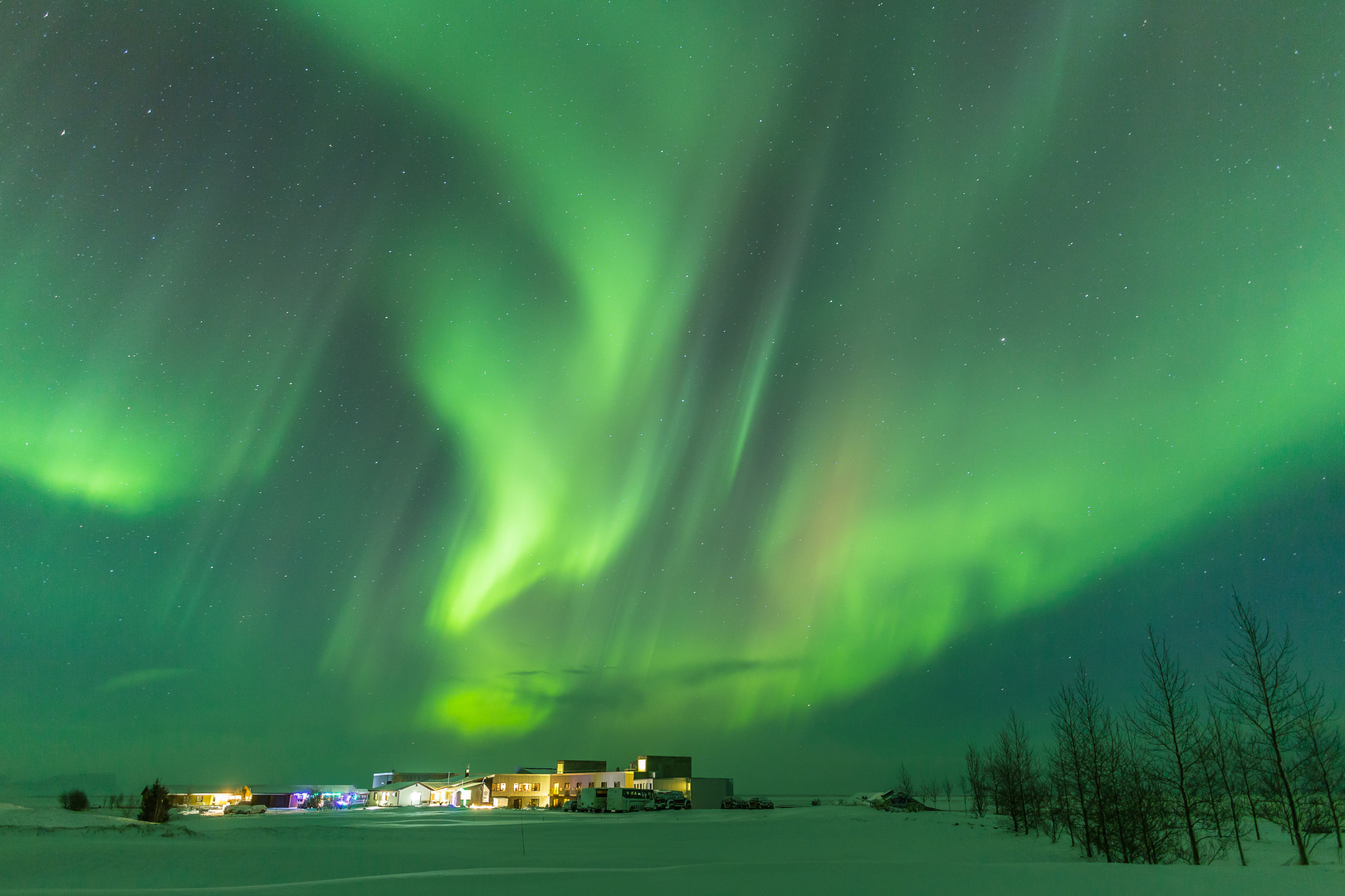 Nordlicht in Island bei Kirkjubbæjarklaustur