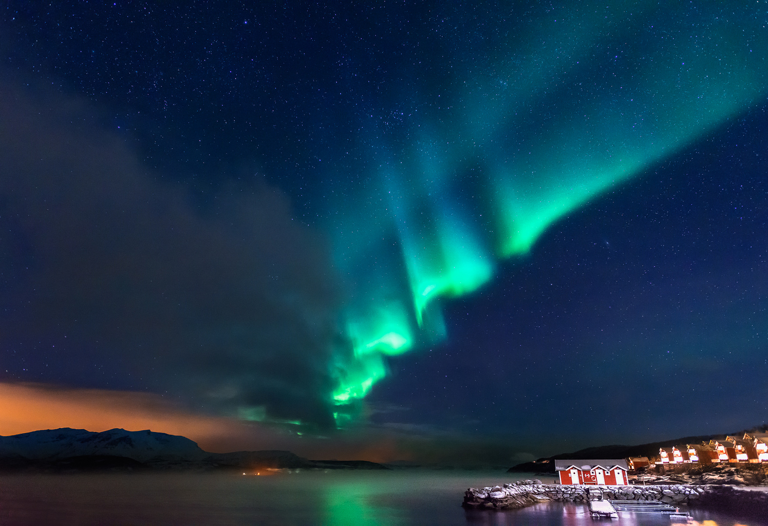 Nordlicht in Malangen / Nord-Norwegen