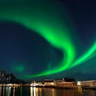 Nordlicht Lofoten Svolvaer Hafen