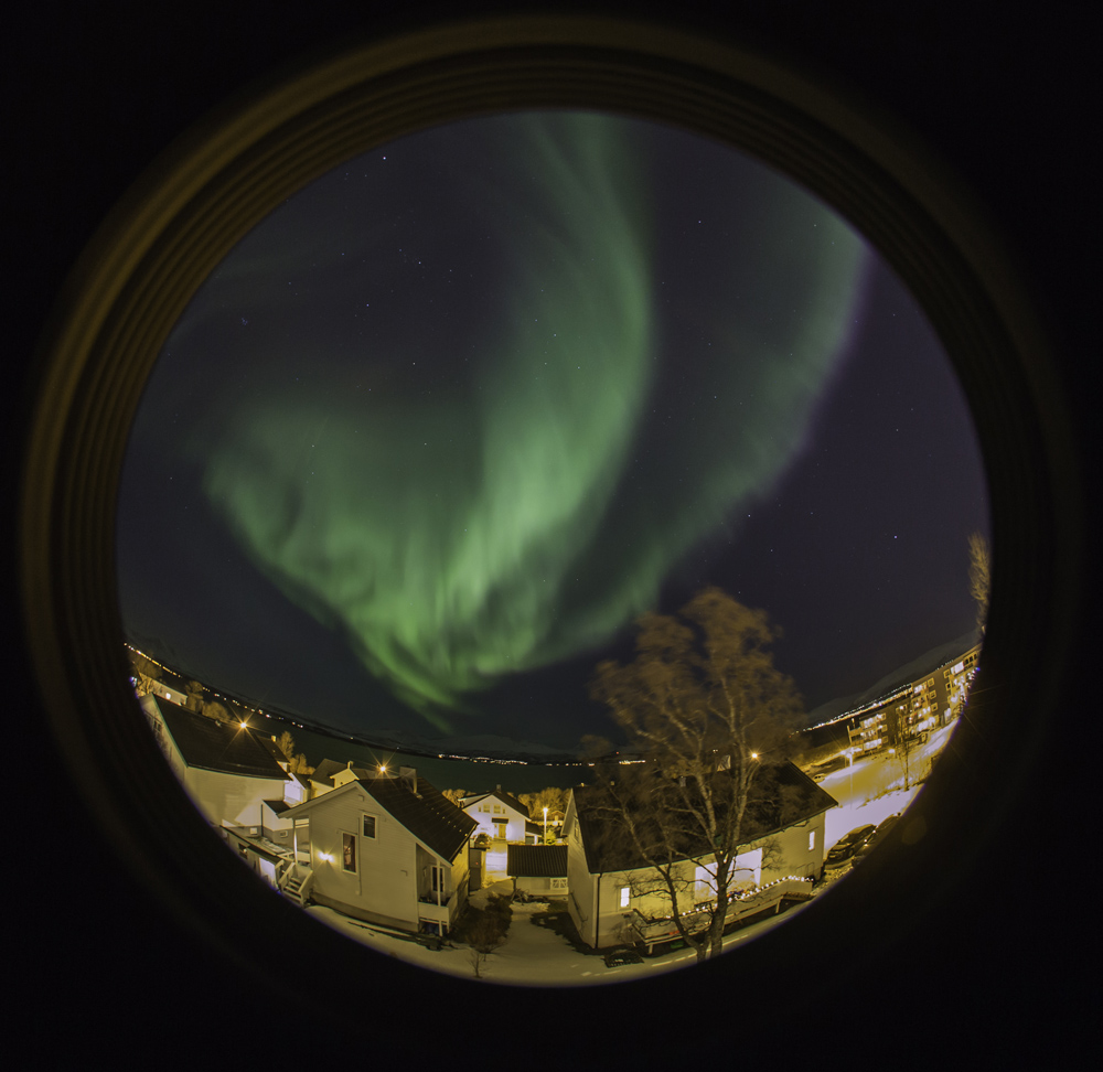 Nordlicht mit fisheye