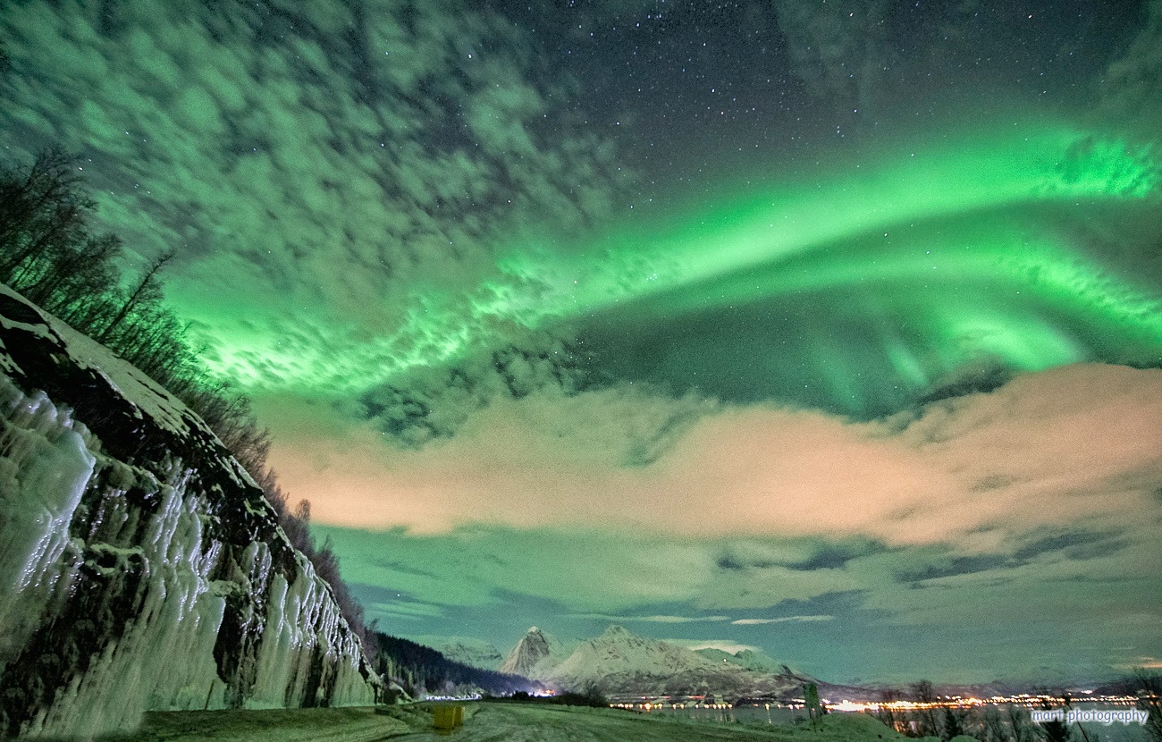 Nordlicht - Rastplatz nahe Tromsö - Nordnorwegen