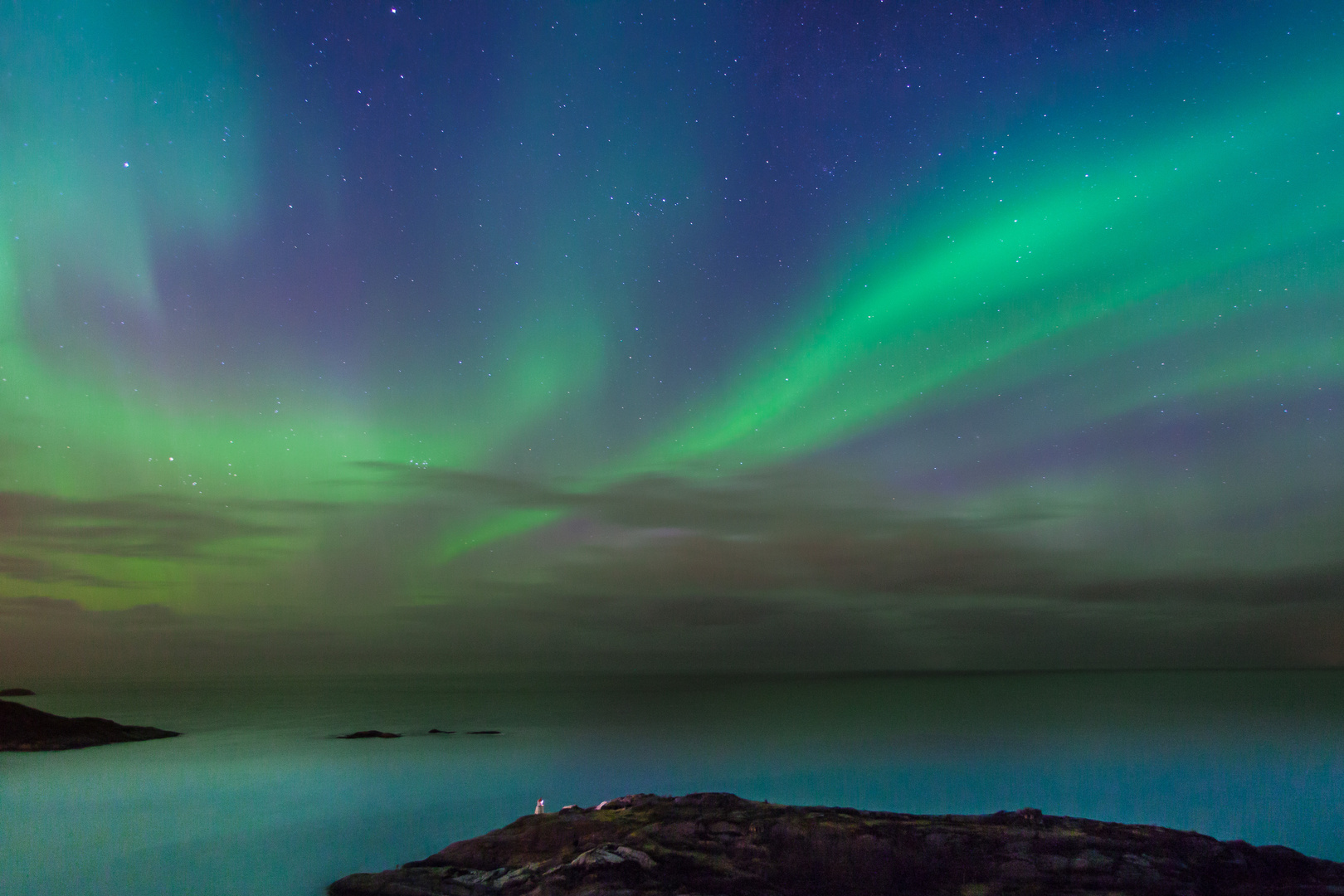 Nordlicht über dem Atlantik