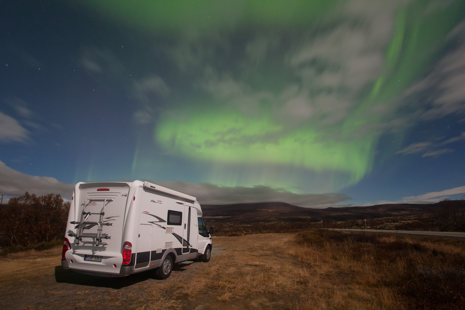 Nordlicht über dem Dovrefjell