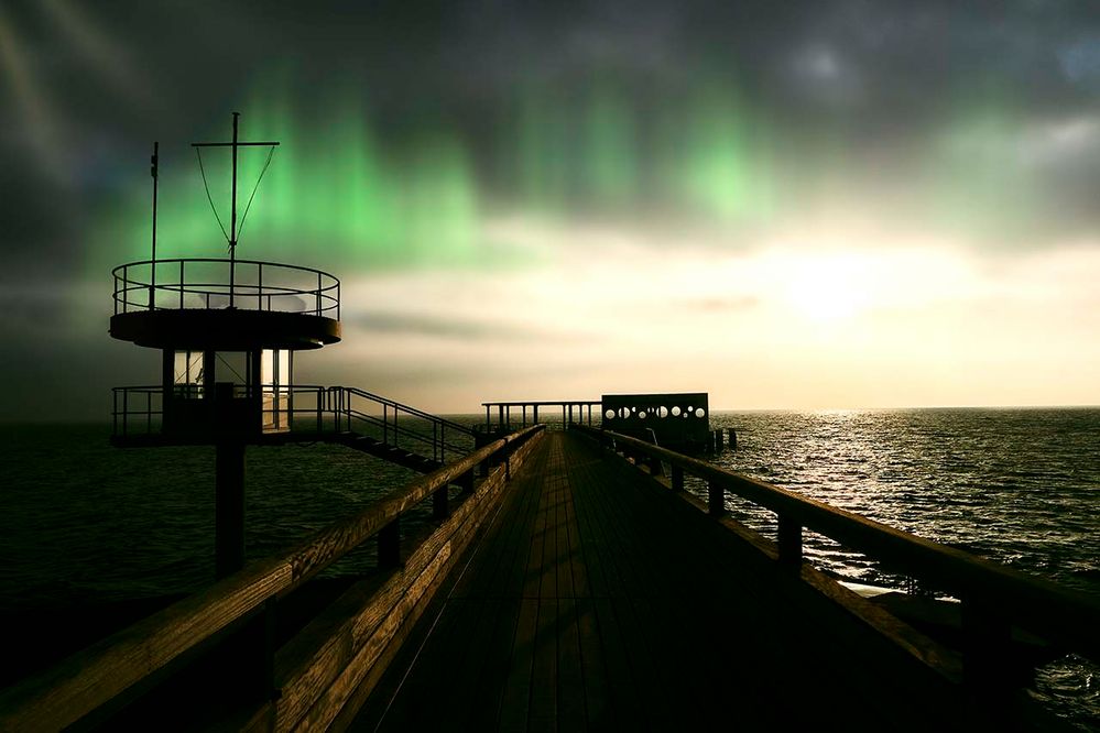 Nordlicht über der Ostsee