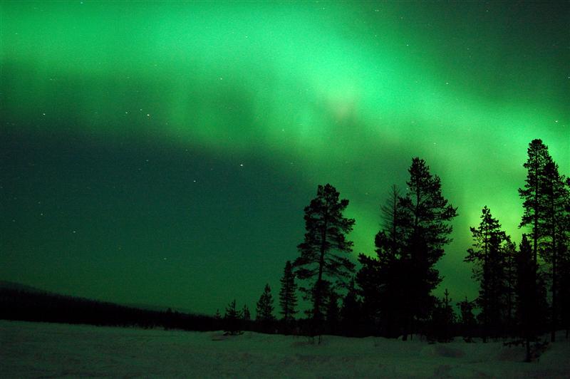 Nordlicht über Lappland