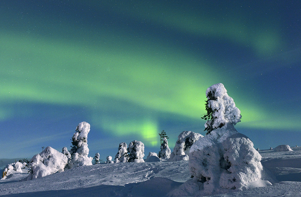 Nordlicht über Lappland, Februar 2013