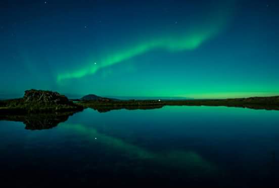 Nordlicht über Mývatn / Island