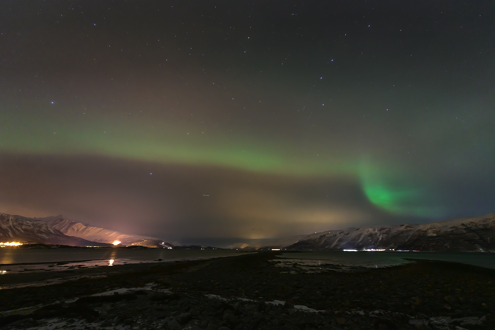 Nordlicht über Ørnes