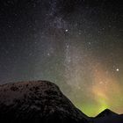 nordlicht über Sortland in Norwegen