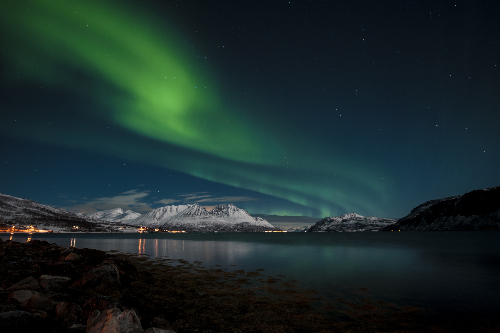 Nordlicht über Uløya