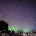 Nordlicht über Vulkankrater