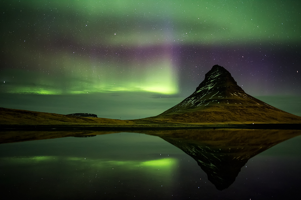 Nordlicht überm Kirkjufell 2 / Northern Light Reflections II