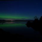 Nordlichter im August über dem See Åsnen