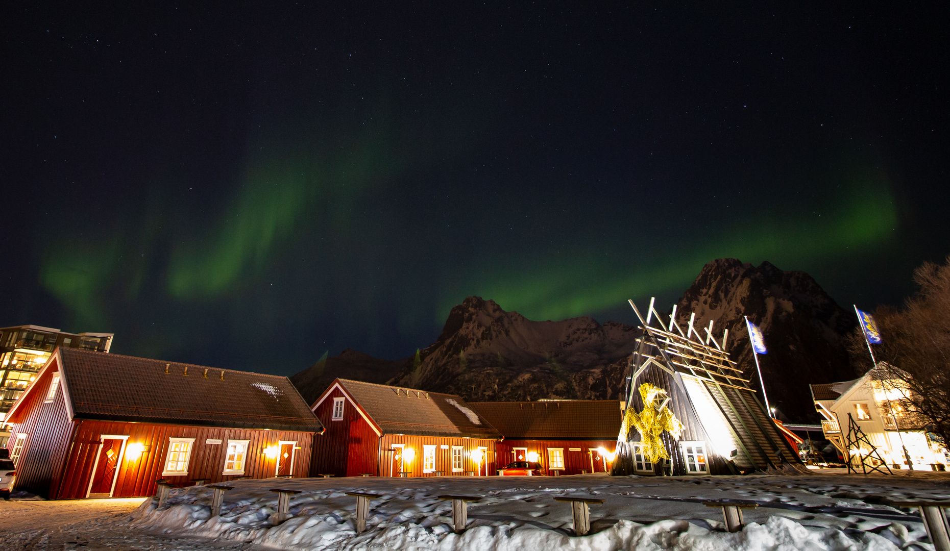 Nordlichter in Svolvaer -Lofoten-