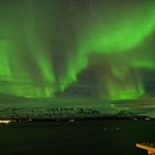 Nordlichter über dem Eyjafjörður, Nordisland