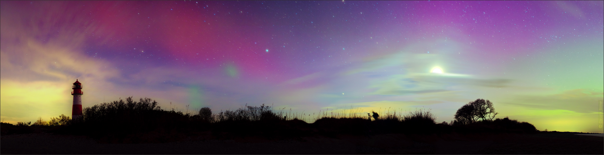 Nordlichter über der Flensburger Förde