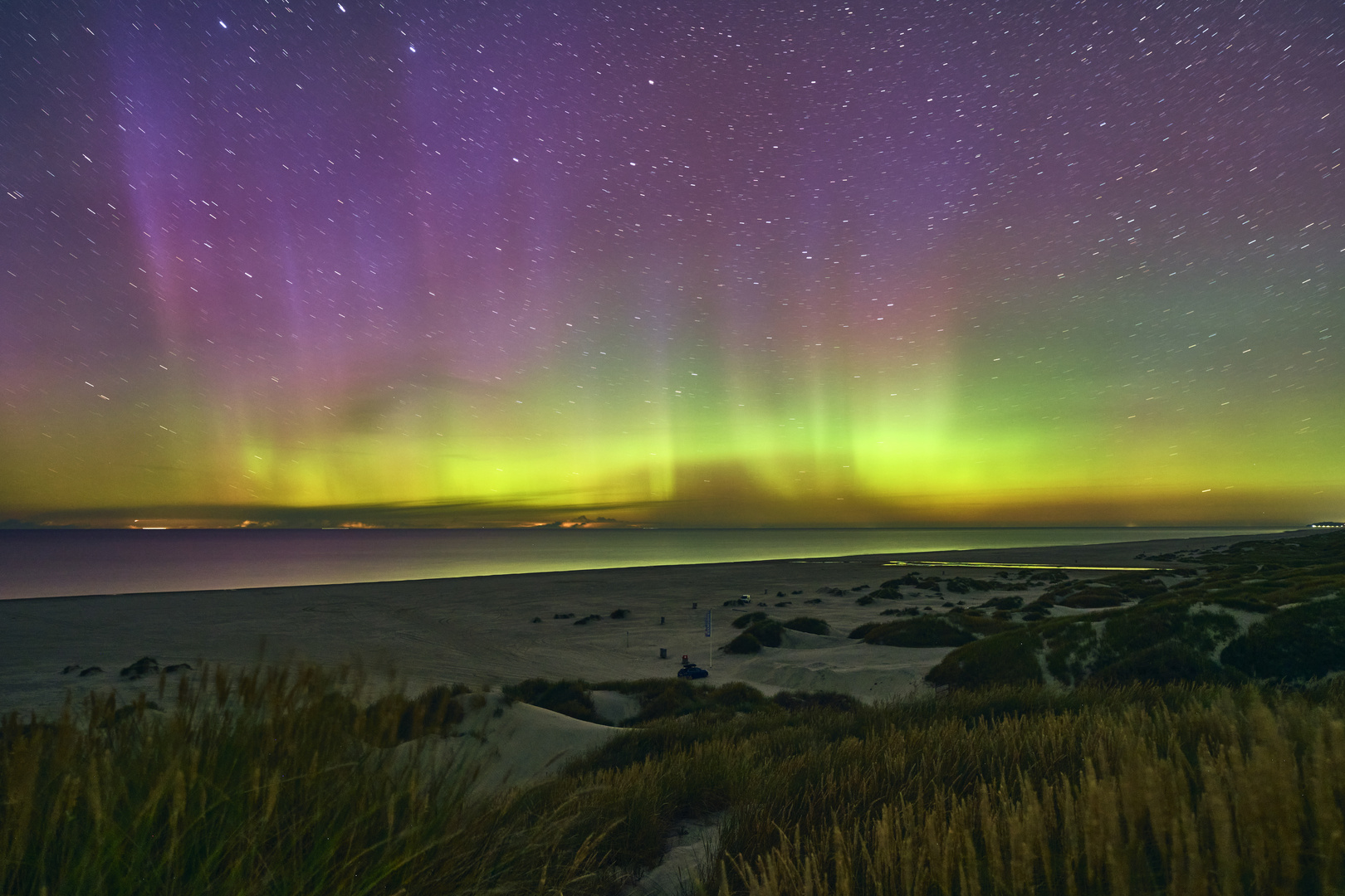 Nordlichter über der Jammerbucht in Dänemark