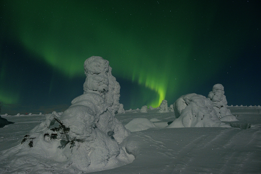 Nordlichter über Finnland-Lappland, Februar 2013