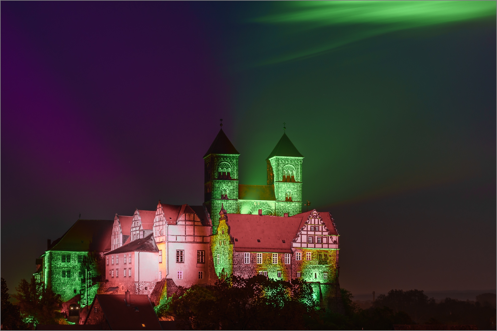 Nordlichter über Quedlinburg