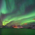 Nordlys bei Henningsvaer, Nordnorge