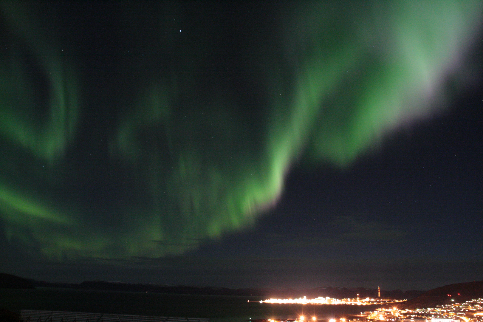 Nordlys over Melkøya