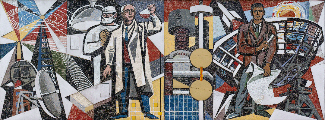 Nordöstliche Mosaik am Haus des Lehrers in Berlin