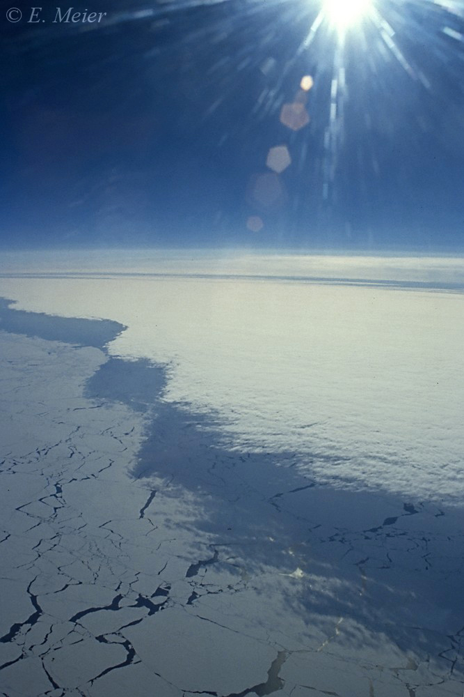 Nordpol aus 33.000 Fuß Höhe