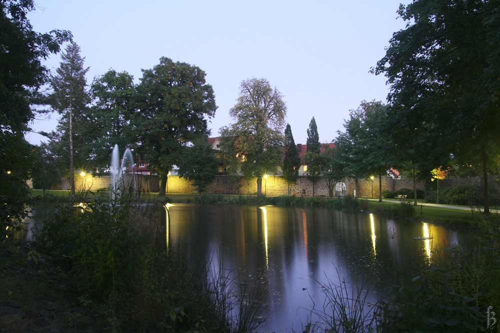 Nordschulteich und Stadtmauer am 26.09.2008