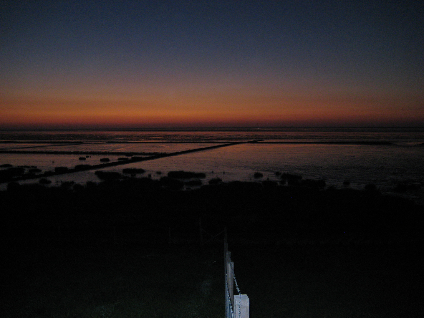 Nordsee am Abend bei Ebbe