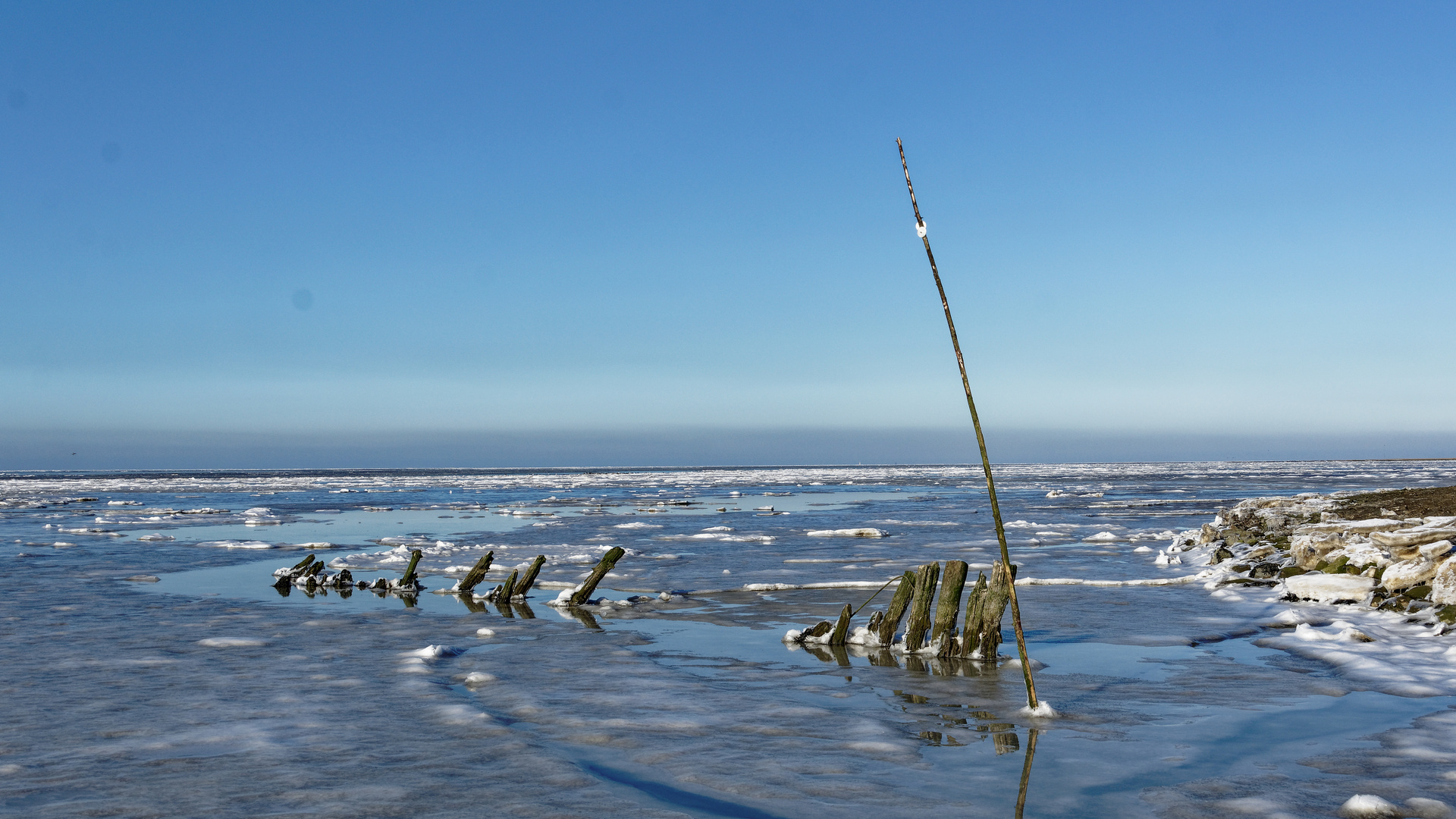 Nordsee-Dorum-im-Winter