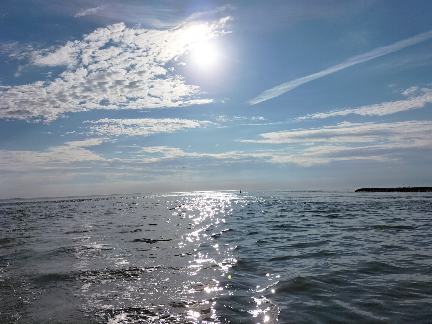 Nordsee mit Schafswolke 