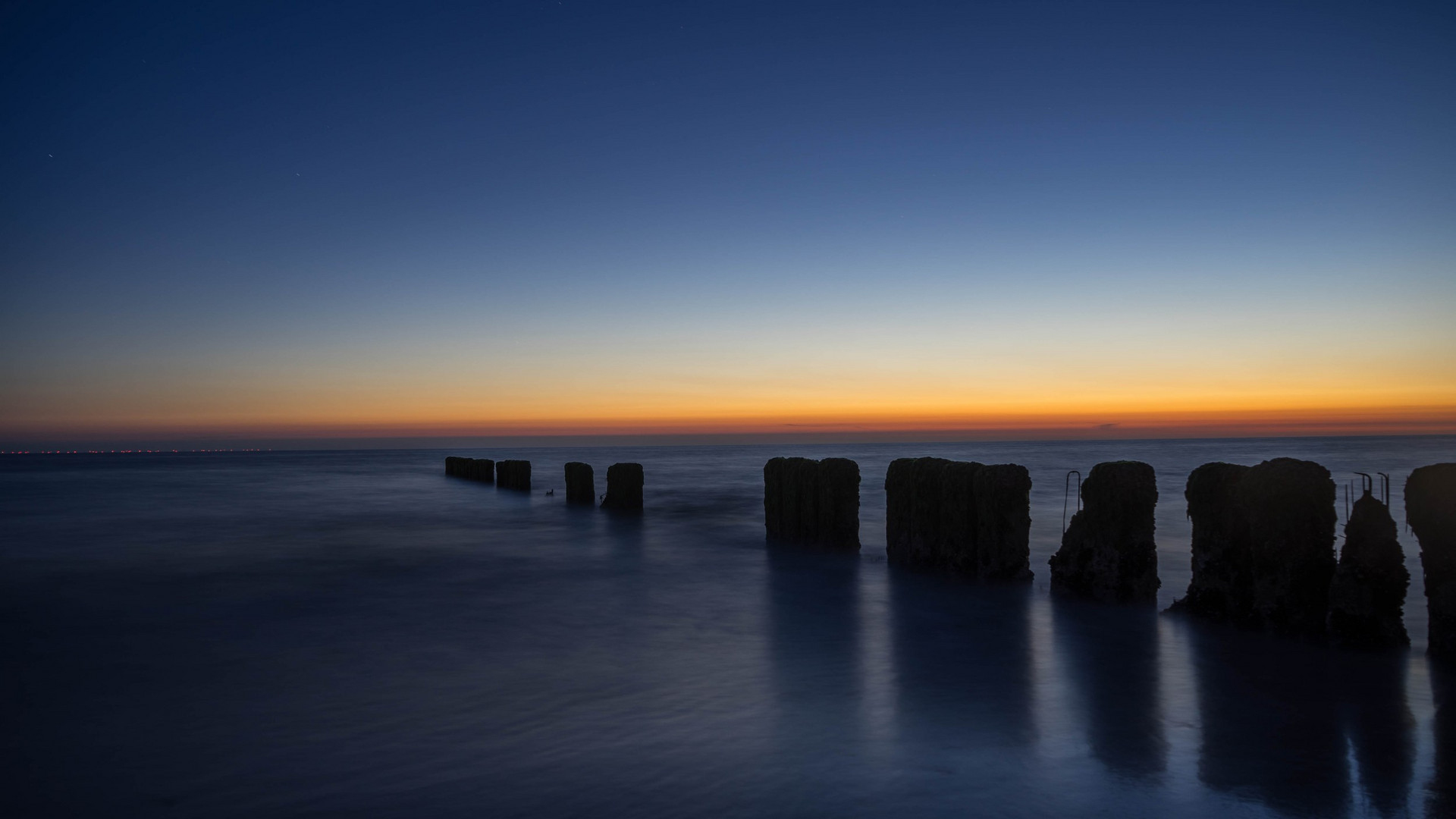 Nordsee nach Sonnenuntergang